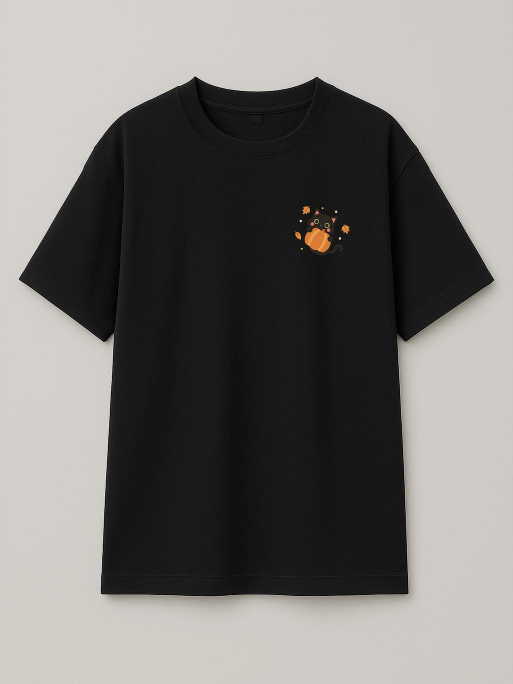 Pumpkitty - Regular/Oversized T-shirt Oversized Black by inspire.inc