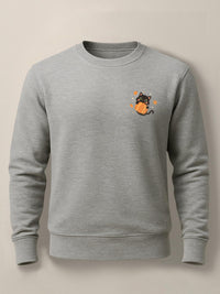 Pumpkitty - Unisex Regular/Oversized Sweatshirt Regular Gray by inspire.inc