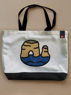 Raouché Embro-llusion - Neo Tote Bag White Front Only by inspire.inc