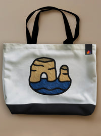 Raouché Embro-llusion - Neo Tote Bag White Front Only by inspire.inc