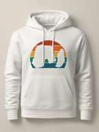 Raouché Retro Sunset - Hoodie Light White by inspire.inc