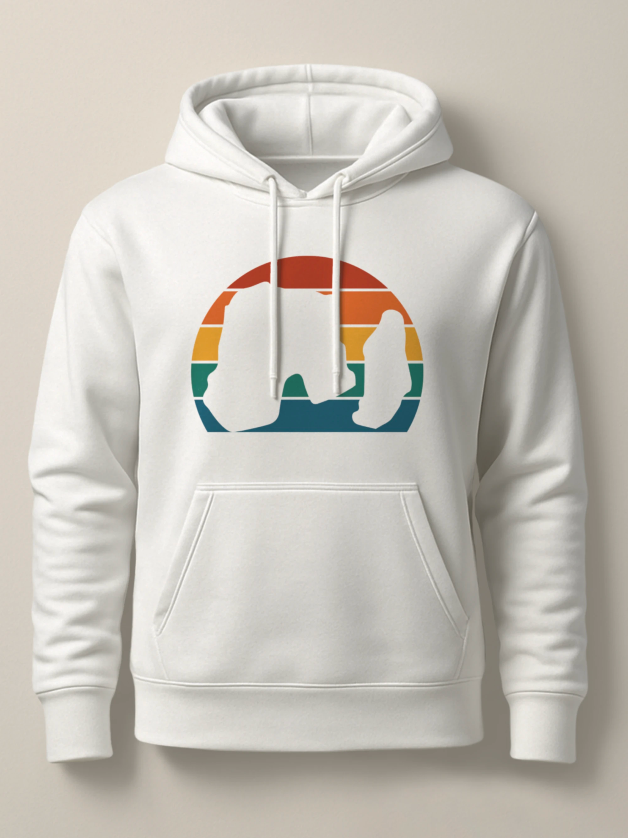 Raouché Retro Sunset - Hoodie Light White by inspire.inc