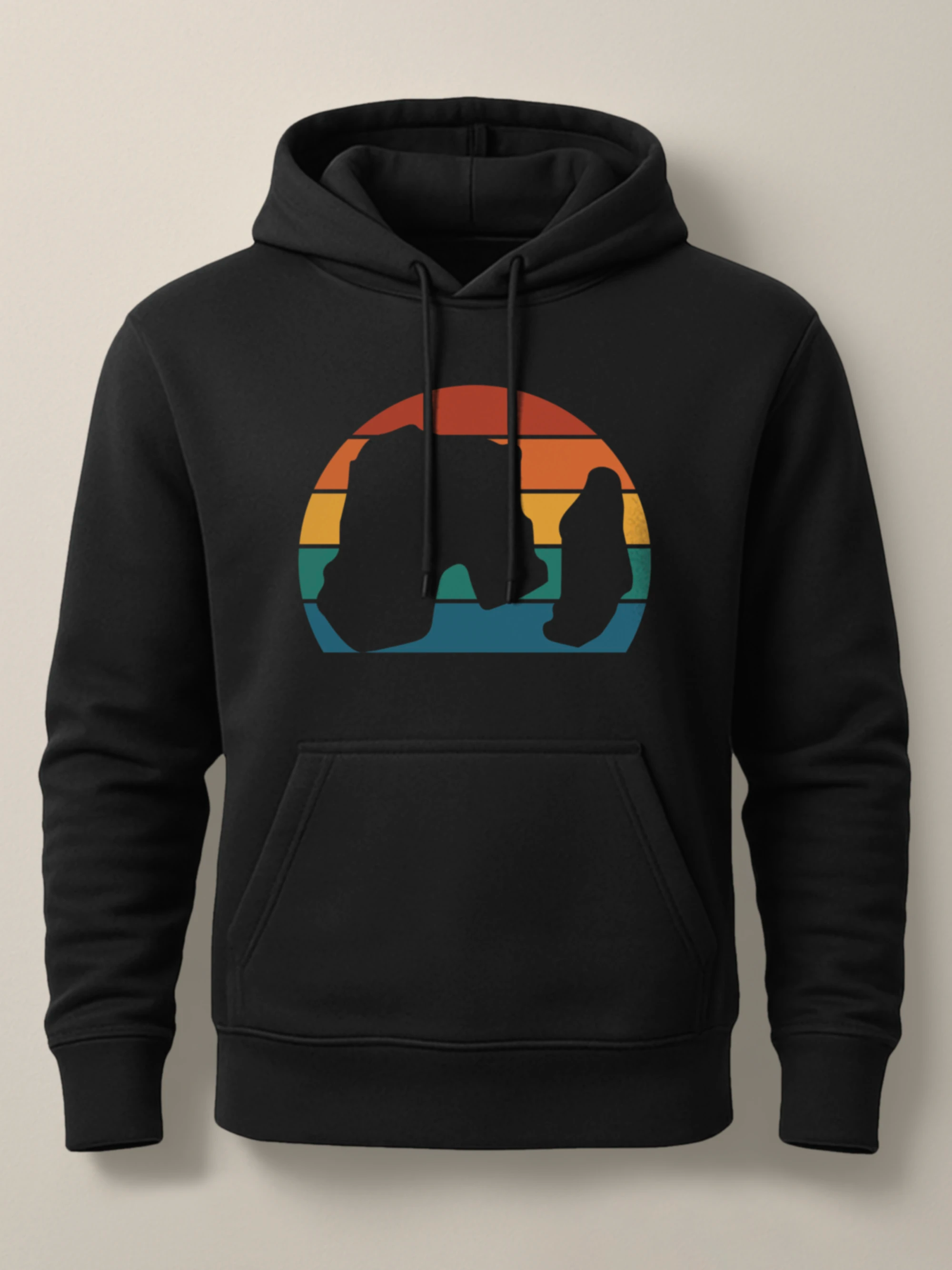 Raouché Retro Sunset - Hoodie Light Black by inspire.inc
