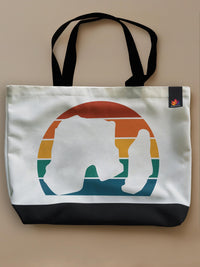 Raouché Retro Sunset - Neo Tote Bag White Front Only by inspire.inc
