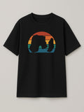 Raouché Retro Sunset - Regular/Oversized T-shirt Oversized Black by inspire.inc