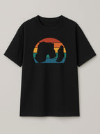 Raouché Retro Sunset - Regular/Oversized T-shirt Oversized Black by inspire.inc