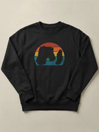 Raouché Retro Sunset - Regular/Oversized Sweatshirt Regular Fit Black by inspire.inc