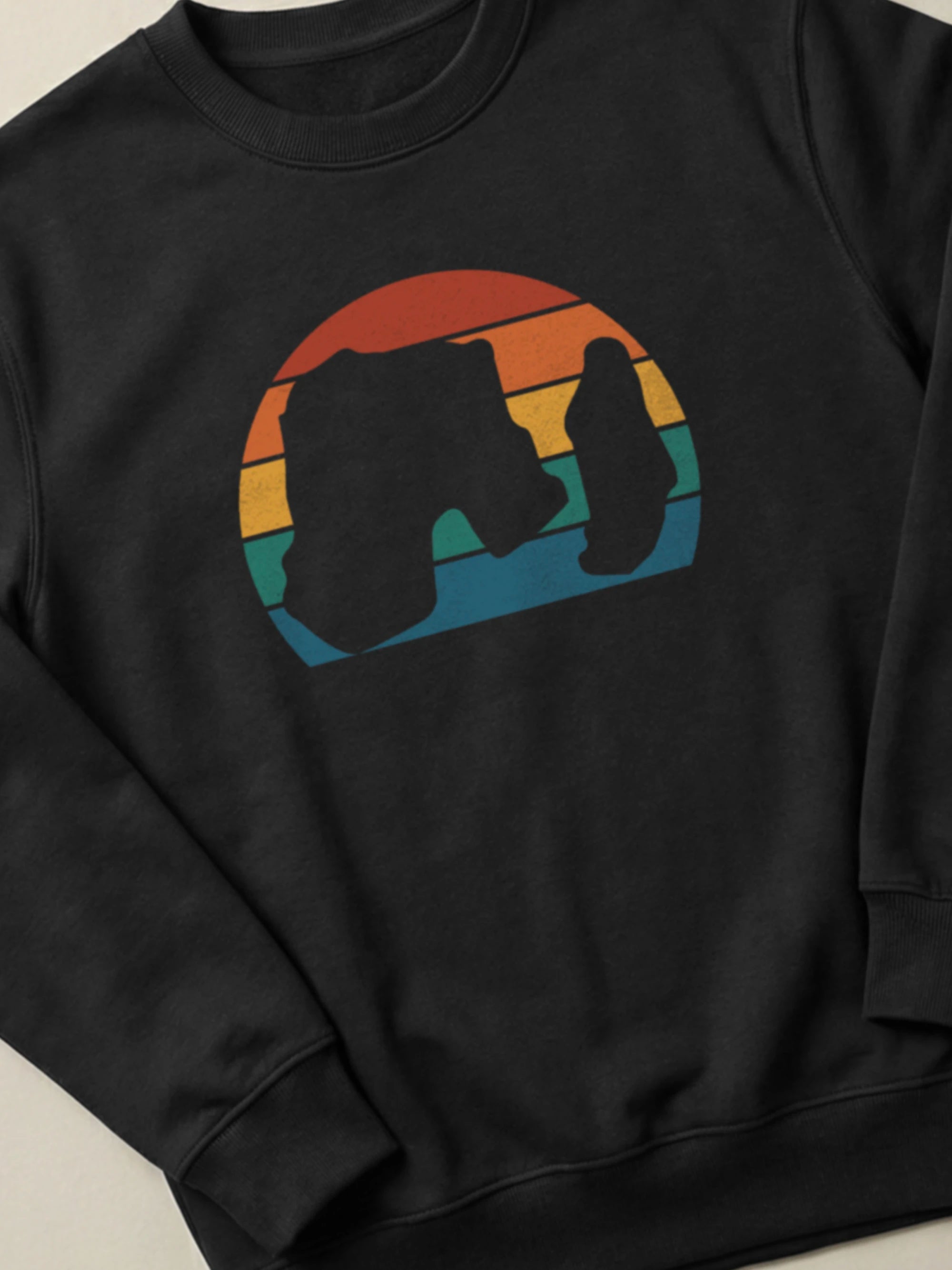 Raouché Retro Sunset - Regular/Oversized Sweatshirt by inspire.inc