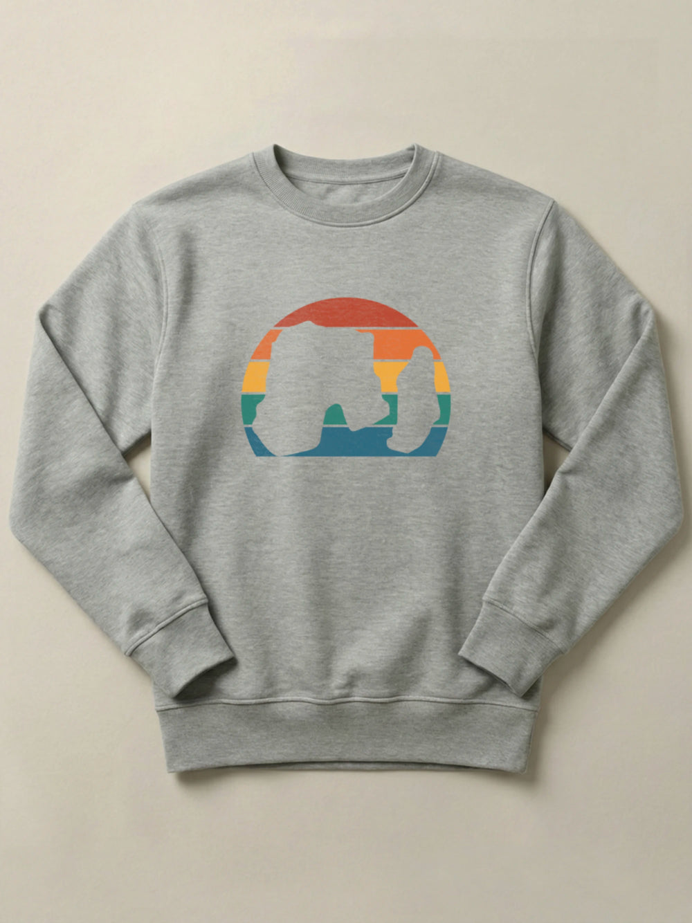 Raouché Retro Sunset - Regular/Oversized Sweatshirt Regular Fit Gray by inspire.inc