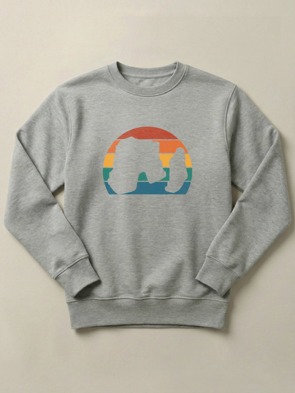 Raouché Retro Sunset - Regular/Oversized Sweatshirt Regular Fit Gray by inspire.inc