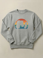 Raouché Retro Sunset - Regular/Oversized Sweatshirt Regular Fit Gray by inspire.inc