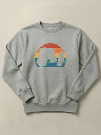 Raouché Retro Sunset - Regular/Oversized Sweatshirt Regular Fit Gray by inspire.inc