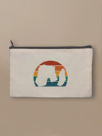 Raouché Retro Sunset - Zipper Pouch Black by inspire.inc