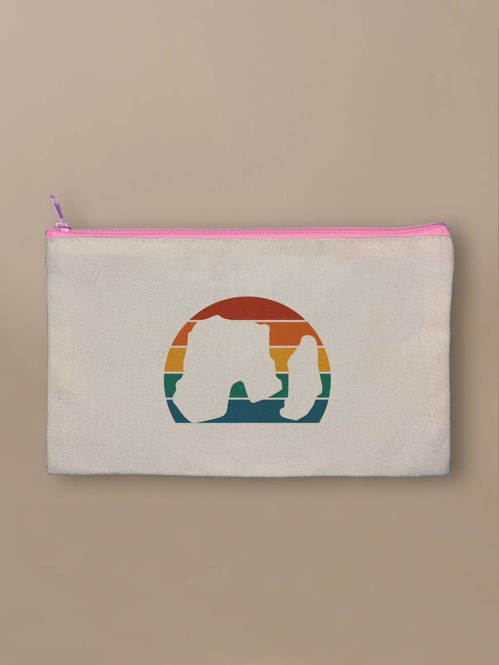 Raouché Retro Sunset - Zipper Pouch Pink by inspire.inc