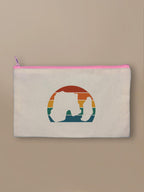 Raouché Retro Sunset - Zipper Pouch Pink by inspire.inc