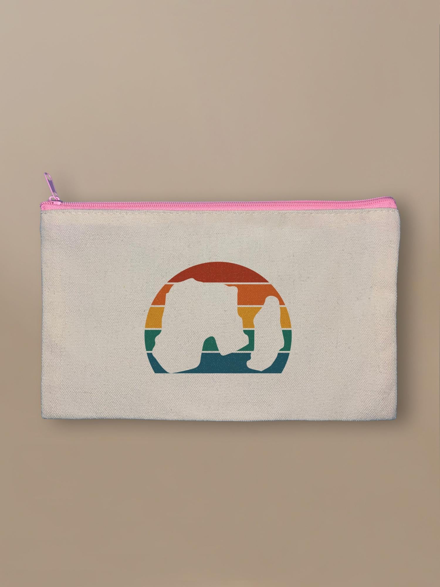 Raouché Retro Sunset - Zipper Pouch Pink by inspire.inc