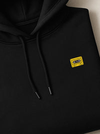 Retro Minis - Cassette - Hoodie Black close-up by inspire.inc