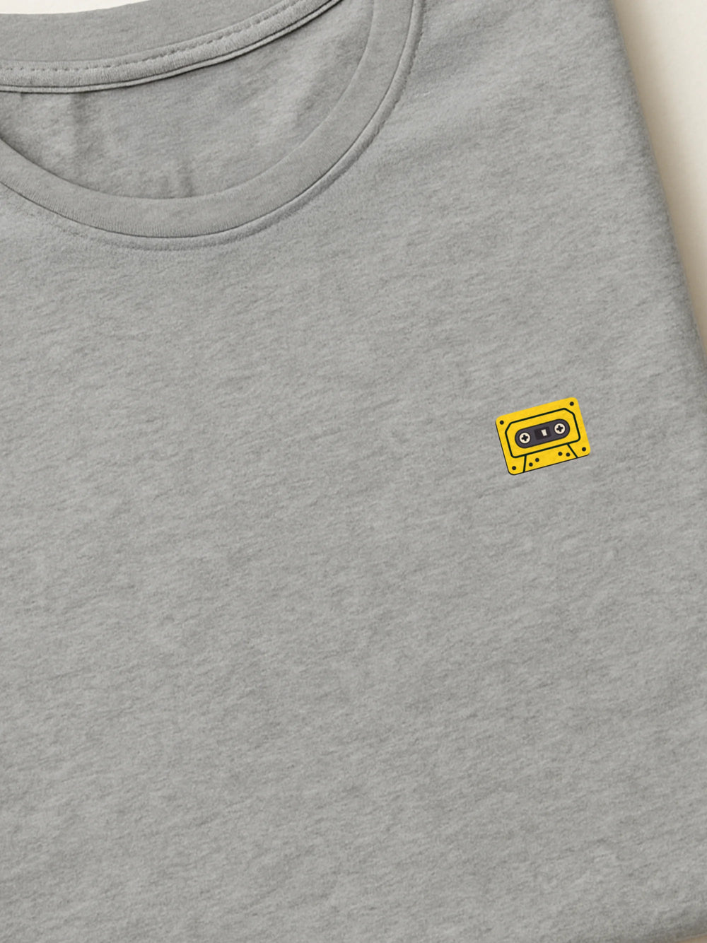 Retro Minis - Cassette - Regular/Oversized T-shirt Light Heather Gray close-up by inspire.inc