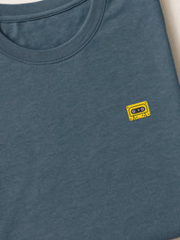 Retro Minis - Cassette - Regular/Oversized T-shirt Heather Blue close-up by inspire.inc