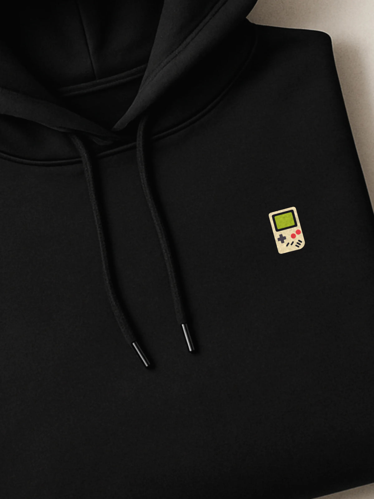 Retro Minis - Game Boy - Hoodie Black close-up by inspire.inc