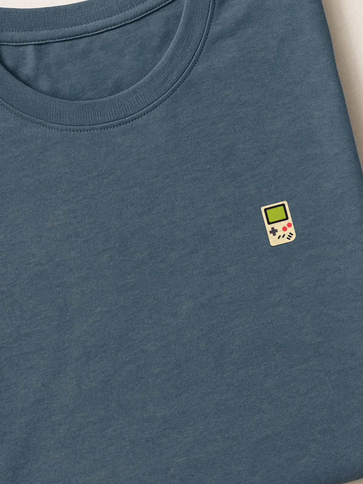 Retro Minis - Game Boy - Regular/Oversized T-shirt Heather Blue close-up by inspire.inc