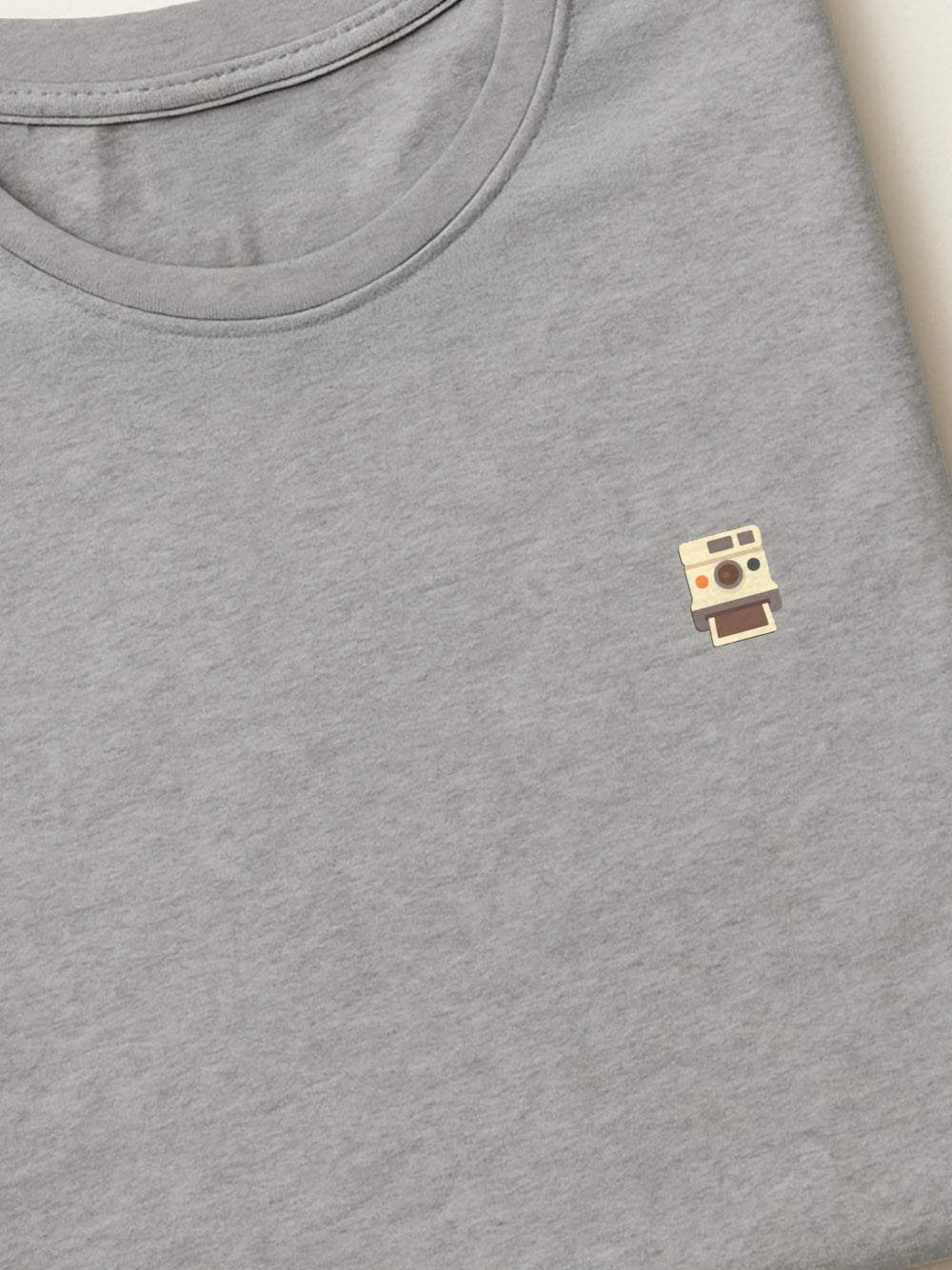 Retro Minis - Polaroid - Regular/Oversized T-shirt Light Heather Gray close-up by inspire.inc