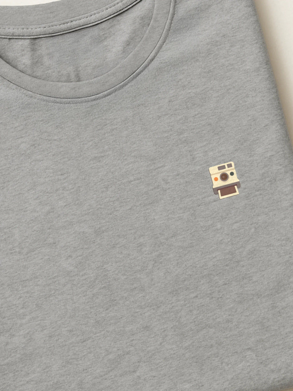 Retro Minis - Polaroid - Regular/Oversized T-shirt Light Heather Gray close-up by inspire.inc