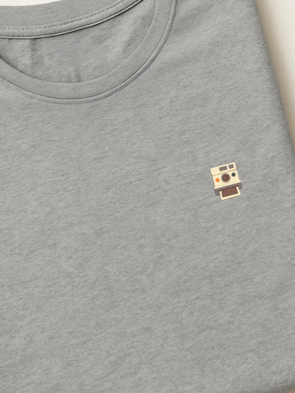 Retro Minis - Polaroid - Regular/Oversized T-shirt Light Heather Gray close-up by inspire.inc