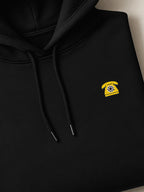 Retro Minis - Rotary - Hoodie Black close-up by inspire.inc