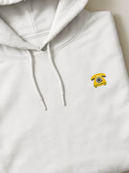 Retro Minis - Rotary - Hoodie White close-up by inspire.inc