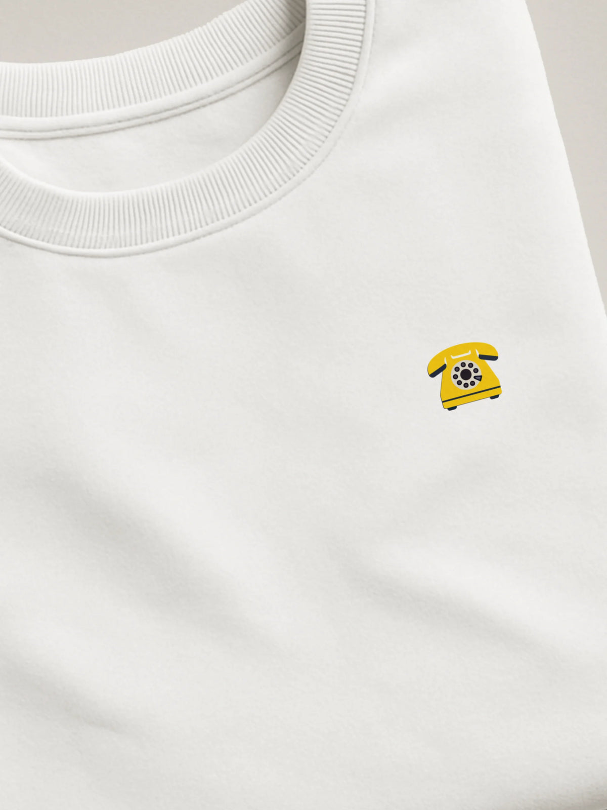 Retro Minis - Rotary - Regular/Oversized Sweatshirt White close-up by inspire.inc