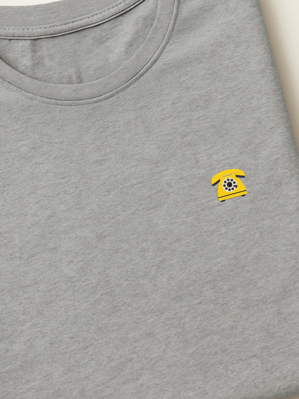 Retro Minis - Rotary - Regular/Oversized T-shirt Light Heather Gray close-up by inspire.inc