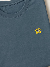 Retro Minis - Rotary - Regular/Oversized T-shirt Heather Blue close-up by inspire.inc