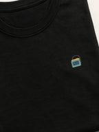 Retro Minis - Walkman - Regular/Oversized T-shirt Black close-up by inspire.inc