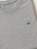 Retro Minis - Walkman - Regular/Oversized T-shirt Light Heather Gray close-up by inspire.inc