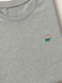Retro Minis - Walkman - Regular/Oversized T-shirt Light Heather Gray close-up by inspire.inc