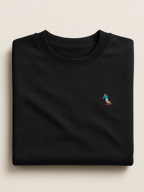 Down The Slopes Minis - Ski Pro M - Regular/Oversized Sweatshirt Regular Fit Black by inspire.inc