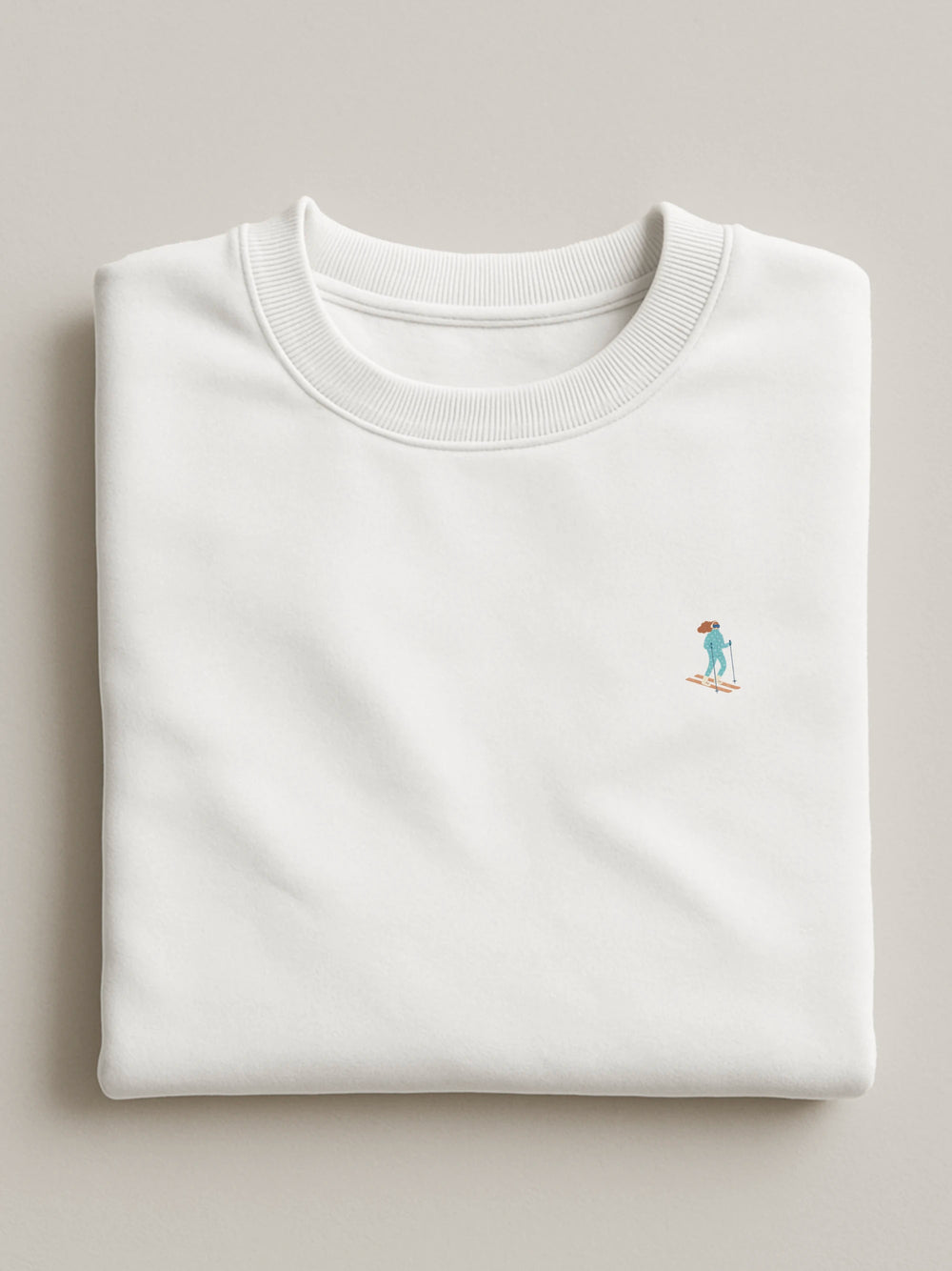 Down The Slopes Minis - Ski Pro W - Regular/Oversized Sweatshirt Regular Fit White by inspire.inc