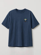 Skull Patch - Regular/Oversized T-shirt Oversized Heather Blue by inspire.inc