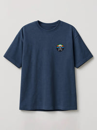 Skull Patch - Regular/Oversized T-shirt Oversized Heather Blue by inspire.inc