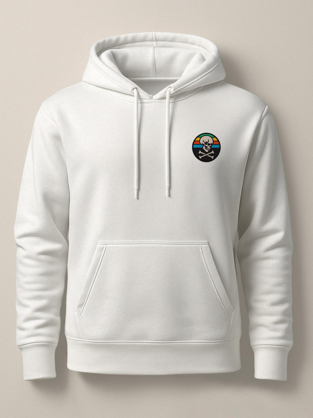 Skull Patch - Unisex Premium Hoodie White S by inspire.inc