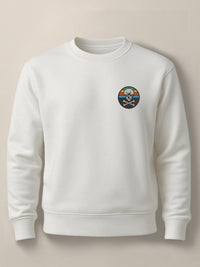 Skull Patch - Unisex Regular/Oversized Sweatshirt Regular White by inspire.inc