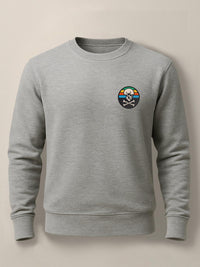 Skull Patch - Unisex Regular/Oversized Sweatshirt Regular Gray by inspire.inc