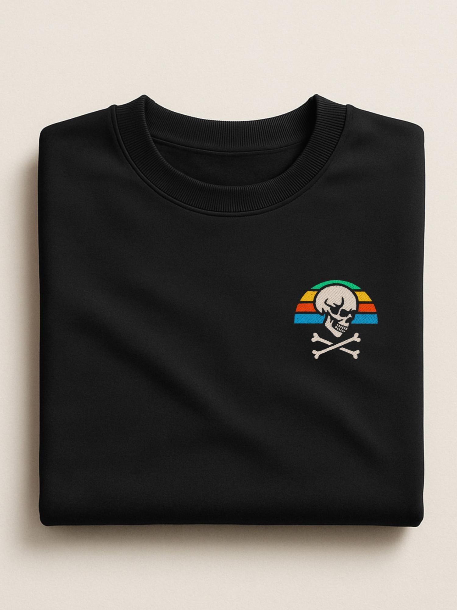 Skull Patch - Unisex Regular/Oversized Sweatshirt by inspire.inc
