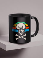Skull Retro Sunset - Regular/Big Mug Regular - 325ml Black by inspire.inc