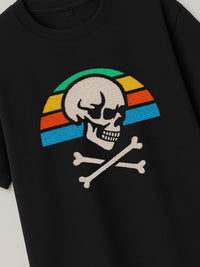 Skull Retro Sunset - Regular/Oversized T-shirt by inspire.inc