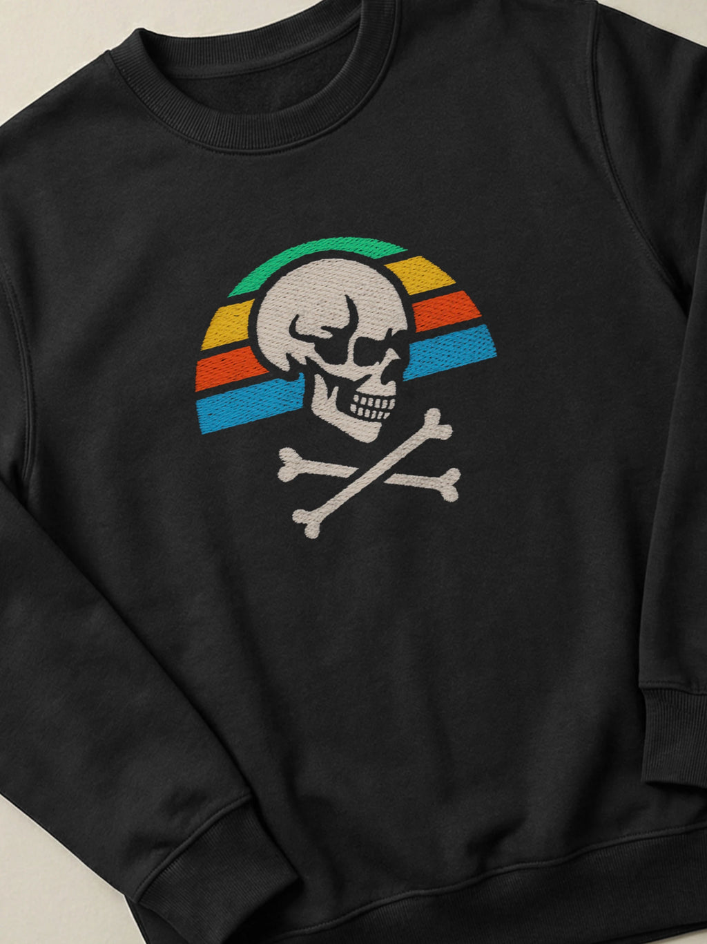 Skull Retro Sunset - Regular/Oversized Sweatshirt by inspire.inc