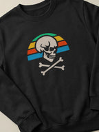 Skull Retro Sunset - Regular/Oversized Sweatshirt by inspire.inc