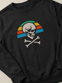 Skull Retro Sunset - Regular/Oversized Sweatshirt by inspire.inc