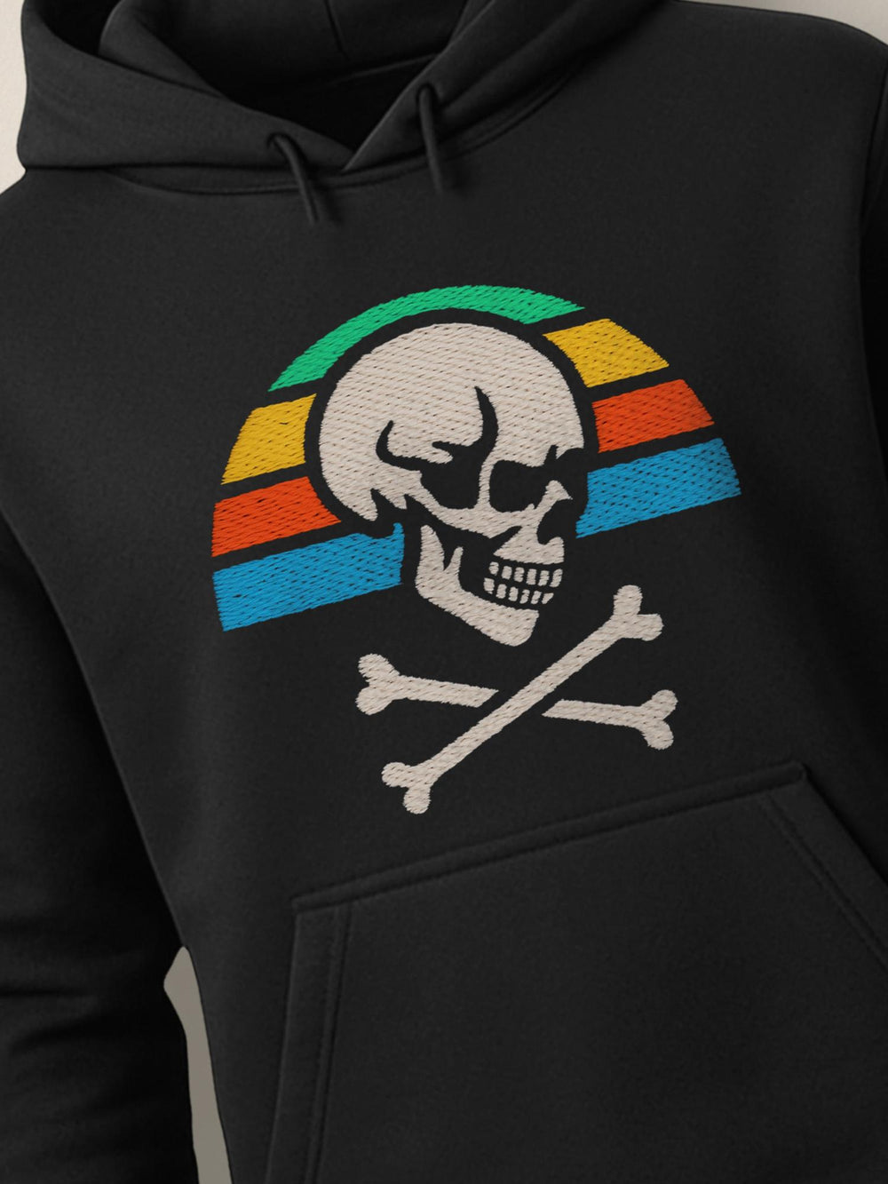 Skull Retro Sunset - Unisex Premium Hoodie by inspire.inc